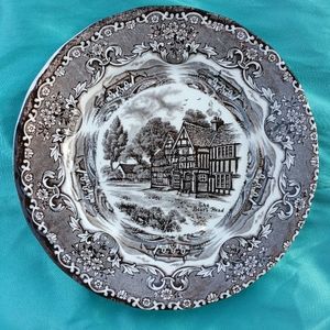 Vintage Grindley Bear's Head transferware 7" plate